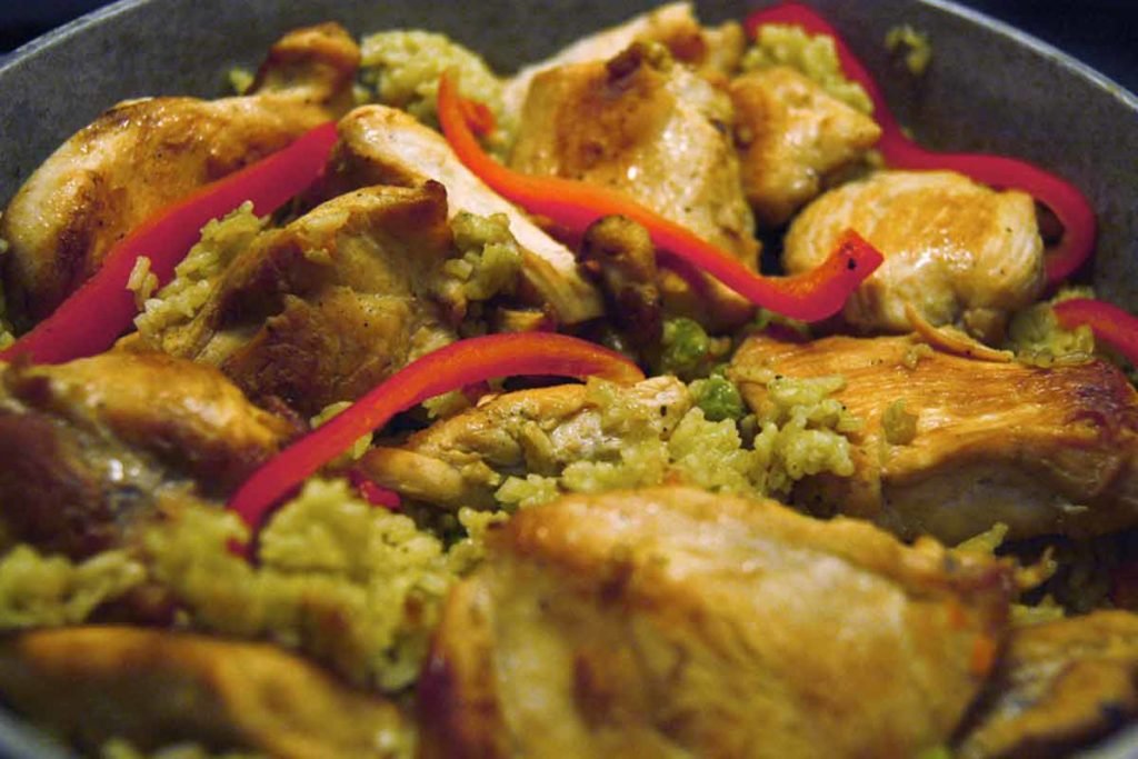 Receta y preparación de arroz con pollo