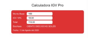 Lee más sobre el artículo Calculadora IGV Perú