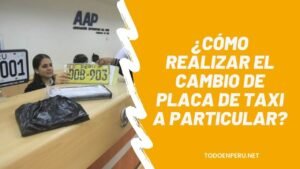 ¿Cómo realizar el cambio de placa de taxi a particular?